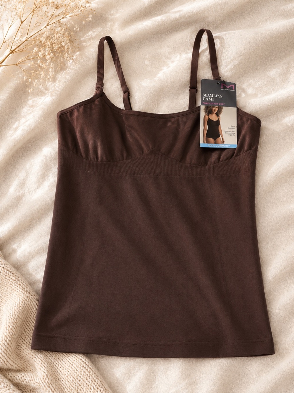 Maidenform Brown Seamless Cami Tank Top